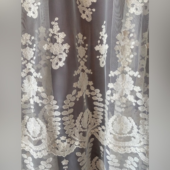 Beautiful Scully Embroidered Swimsuit Coverup Kimono Sheer Excellent Condition. - Picture 7 of 14